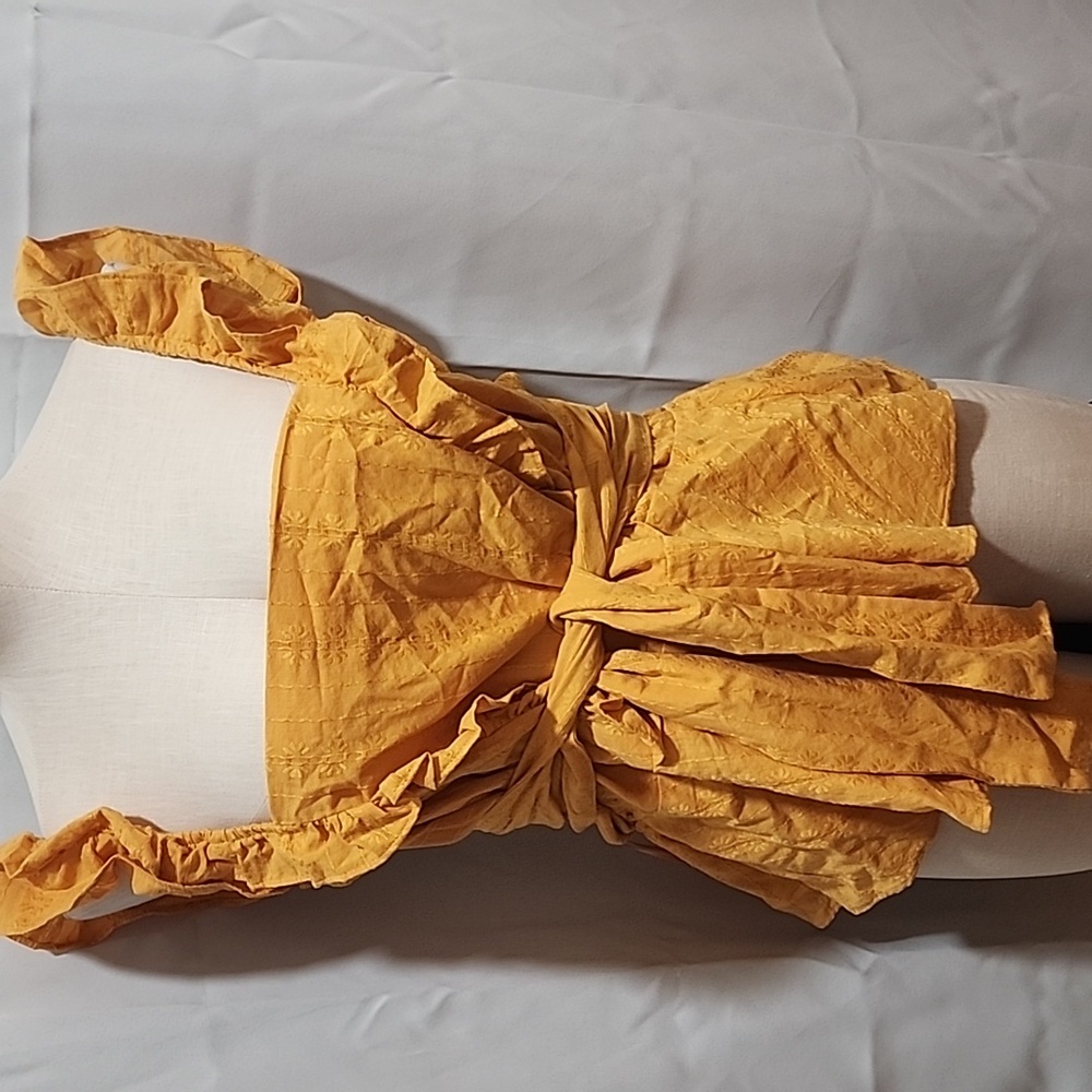LC Lauren Conrad Yellow Ruffle Top